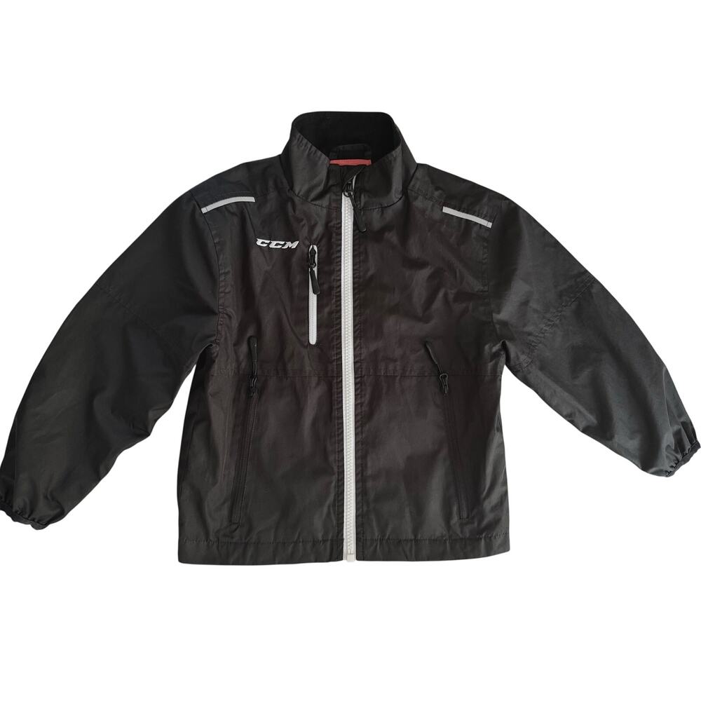 CCM Youth XXS Rink Suit Jacket & Pants Set Black Hockey Warm Up Track Suit